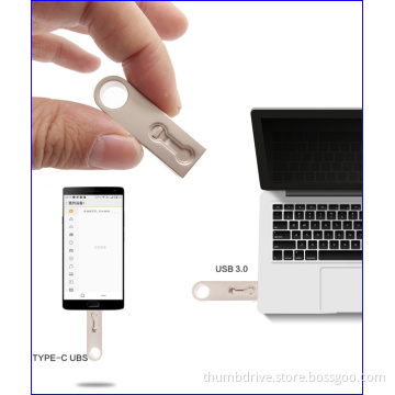 Swivel Design Usb 3.1 Usb-C Pen Drives Ring